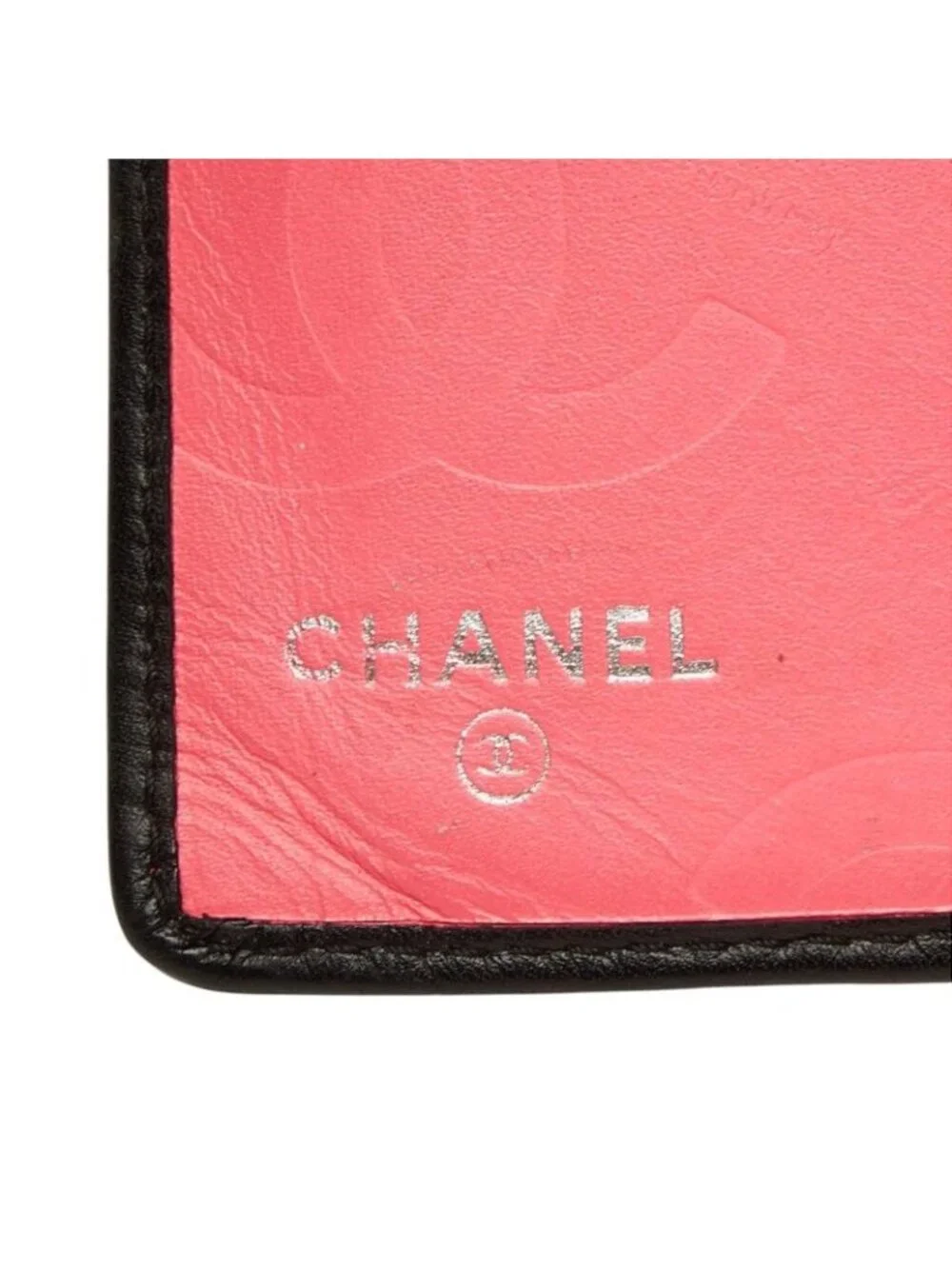 Chanel CC Logo Cambon Line Wallet Black Leather